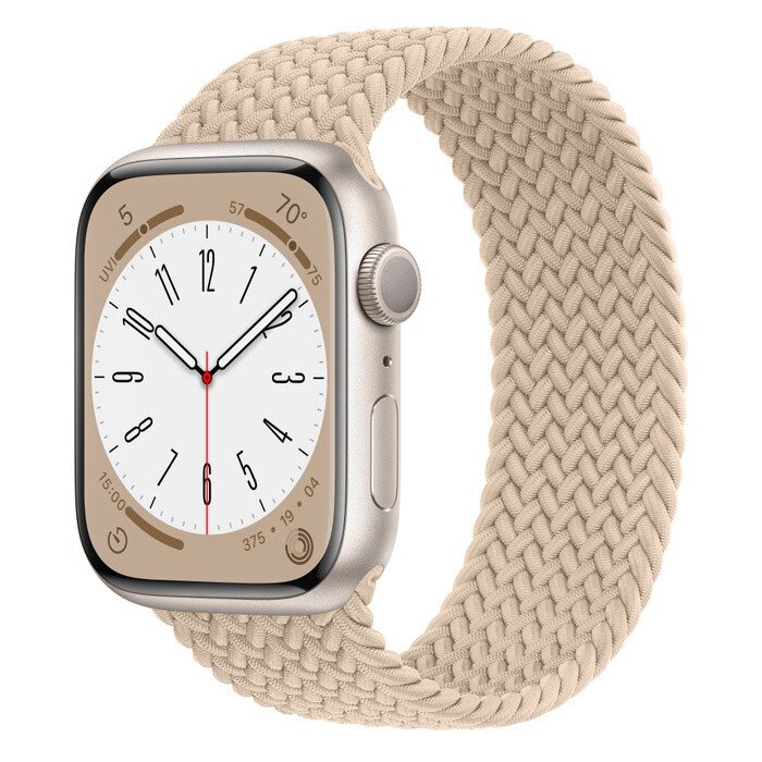 APPLE WATCH BRAIDED SOLO LOOP 45MM, SIZE 9 - BEIGE - Like New