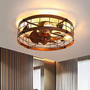 Apgooface Rustic Caged Ceiling Fan Light 4 Bulbs 3 Speeds Flush Mount B0B3MSF4JK - Brand New