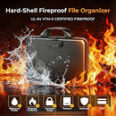 IPYIPY FIREPROOF DOCUMENT ORGANIZER WITH LOCK (SMALL SIZE) - BLACK - Like New