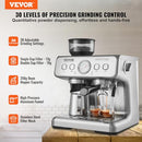 VEVOR Espresso Machine Built-in Grinder, 15 Bar Semi-Automatic Espresso Coffee - Like New