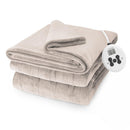 SUNBEAM ROYAL POSH CHAMPAGNE HEATED BLANKET - FULL - CHAMPAGNE - Like New