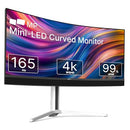 MP MOBILE PIXELS 34" LED CURVED GAMING MONITOR 119-1003P01 - BLACK/WHITE - Like New