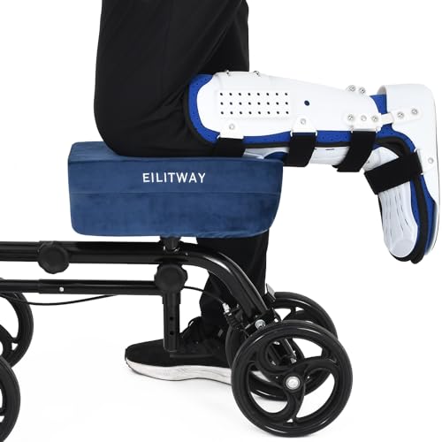 EILITWAY KNEE SCOOTER PAD COVER, WITH 2' OF HIGHLY RESILIENT MEMORY FOAM - BLUE - Brand New
