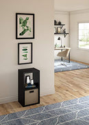 CLOSETMAID 2-CUBE DECORATIVE OPEN BACK STORAGE ORGANIZER 4540 - BLACK - Like New
