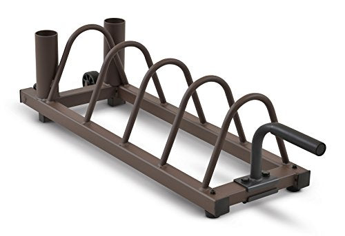 MARCI STEELBODY POWDER-COATED STEEL HORIZONTAL WEIGHT PLATE RACK - BROWN - Like New