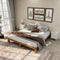 DOLONM SOLID WOOD PLATFORM BED 12 INCH WOODEN BED FRAME KING - Scratch & Dent