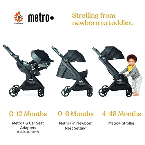 Ergobaby Metro+ Compact Baby Stroller, Lightweight Umbrella Stroller Folds - Like New