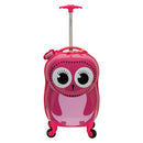 ROCKLAND KIDS' MY FIRST HARDSIDE CARRY ON SPINNER SUITCASE - OWL - Brand New