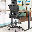 GENERIC DRAFTING CHAIR, TALL OFFICE CHAIR WITH 3D LUMBAR & HEAD - Scratch & Dent