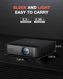 VOPLLS 360°Adjustable Stand & Auto Focus Keystone Mini Projector - BLACK - Like New