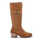 Vintage Foundry Co. Naomi Women’s Combat Suede Knee-Higth Boot Tan/Cooper 5.5UK - Brand New
