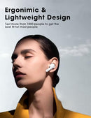 ZZU TRUE WIRELESS EARBUDS WITH BLUETOOTH 5.3, BIG BASS STEREO SOUND - WHITE - Like New