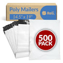 Reli. Poly Mailers 14.5" x 19" | White | Self Sealing | 500 Pcs for Bulk Value - Brand New