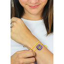 SWAROVSKI DULCIS NECKLACE WITH YELLOW CRYSTAL IN PURPLE MOLDED SETTING - Like New