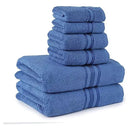 NOBLE HOUSE ULTRA SOFT 100% COTTON EXTRA HEAVY ABSORBENT 6PC BATH TOWEL - BLUE - Brand New