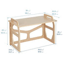 ECR4KIDS STUDYSTATION DESK, KIDS FURNITURE - NATURAL - Scratch & Dent