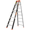 LITTLE GIANT LADDERS MICROBURST 8' STEPLADDER FIBERGLASS TYPE 1A 300LB - GRAY - Like New