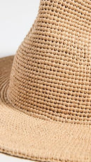 Lack of Color Women's The Straw Fedora, Natural, Tan, M - Brand New
