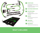 Home Gym 2.0 - Full Portable Gym Home Workout Package + 2 Extra Bands, Green Like New