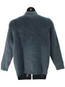 BAREFOOT DREAMS COZYCHIC MIXED SHEARLING PULLOVER - SIZE: WOMEN M - SMOKEY BLUE - Brand New