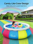 EVAJOY 10FT X 30IN ABOVE GROUND SWIMMING POOL EASY SET Inflatable RING MULTI - Like New