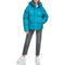 LW3RP696 LEVI'S WOMEN'S SELMA HOODED PUFFER JACKET OCEAN BLUE SIZE M - Brand New