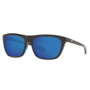 COSTA DEL MAR CHEECA SUNGLASSES - SHINY BLACK FRAME,BLUE MIRROR POLARIZED LENSES - Like New