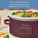CROCK-POT 6QT COOK PROGRAMMABLE SLOW COOKER CERAMIC LAMBRUSCO RED, 210W - Like New