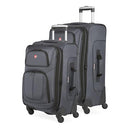 SWISSGEAR Sion Softside Expandable Spinner Luggage Dark Grey 2-Piece Set - Brand New