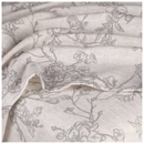 KATHY IRELAND HOME 100% TURKISH COTTON FLANNEL TOILE SHEET SET, QUEEN - GRAY - Like New