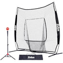 ZELUS 7X7FT BASEBALL NET BASEBALL SOFTBALL PRACTICE NET WITH TEE BSNTS01 - BLACK - Like New