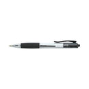 Universal UNV15530 1 mm Comfort Grip Retractable Ballpoint Pens - Medium, Black - Brand New