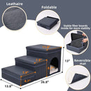 Foldable Dog Steps – Portable Pet Home Ladder - 3 Steps, 2 Storage ans 1 Window - Brand New