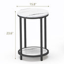 WiberWi Round Side Table Set of 2, Modern Nightstand End Table - Brand New
