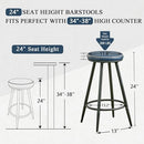 Bar Stools Set of 2, Swivel Backless 24" Counter Height Bar Stools for Kitchen - Like New