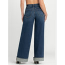 JESSICA SIMPSON FREESIA WIDE LEG JEANS, 32" INSEAM - SIZE: WOMEN 12 - DARK WASH - Brand New