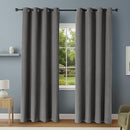 AMAZON BASICS 100% BLACKOUT CURTAINS GROMMETS 52 X 96 INCHES 2 PANELS - BLACK - Like New