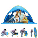 XIXIKANK 2 Seconds Easy Setup Pop-Up Beach Tent for 2-3 Persons - BLUE/YELLOW - Like New