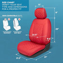 MOTORBOX HAVEN SERIES LEATHER SEAT COVERS FOR CARS LUX EDITION - CRIMSON RED - Like New