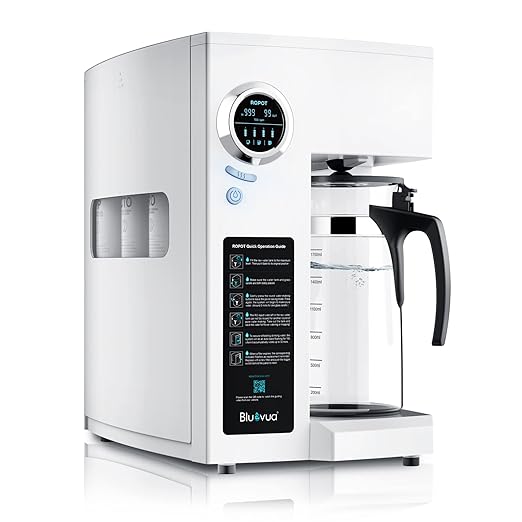 Bluevua RO100ROPOT Reverse Osmosis System Countertop Water Filter - WHITE - Like New
