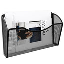 EASYPAG WALL FILE ORGANIZER SINGLE POCKET MESH LETTER/A4 SIZE - BLACK - Like New