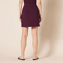 Amazon Essentials Women's Ponte Pull-On Mini Skirt, Burgundy, X-Small - Brand New