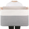 SIXDOVE 50L BLANKET BASKET, 18"L x 14"W x 12"H - GREY/WHITE - Like New