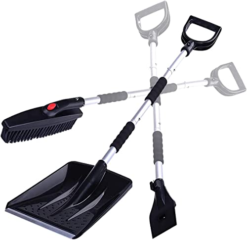 ZONETECH 3-in-1 Replaceable Heads Snow Brush Kit - Portable, Shovel, Scraper - Like New