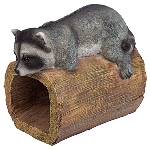 DESIGN TOSCANO RAIDER THE RACCOON GUTTER GUARDIAN QM13071 - GRAY AND BROWN - Like New