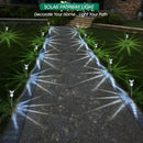SOLAR OUTDOOR LIGHTS 10 PACK WATERPROOF STAKE LIGHTS - COOL WHITE SILVER - Like New