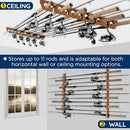 Rush Creek Creations 11-Rod Wall or Ceiling Fishing Rod Storage Rack - Like New