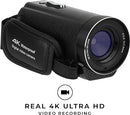 Vivitar 4K Camcorder Ultra HD Lens Recording with 56MP DVR48K - Black Like New