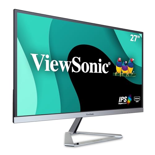 VIEWSONIC VX2776-SMHD 27" 1080P IPS Monitor with FreeSync - SILVER - Like New