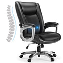 MCQ HOME OFFICE ERGONOMIC MANAGERIAL EXECUTIVE PU LEATHER DESK - BLACK - Like New
